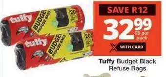 Checkers Tuffy Budget Black Refuse Bags offer