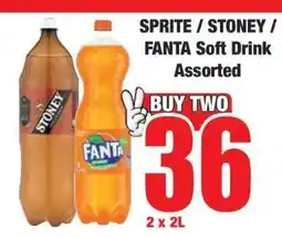Boxer SPRITE / STONEY / FANTA Soft Drink Assorted offer
