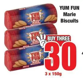 Boxer YUM FUN Marie Biscuits offer