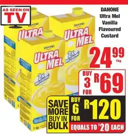 Boxer Danone Ultra Mel Vanilla Flavoured Custard offer