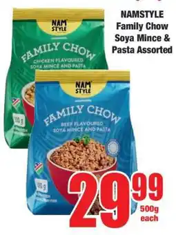 Boxer NAMSTYLE Family Chow Soya Mince & Pasta Assorted offer