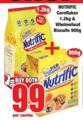 Boxer NUTRIFIC Cornflakes 1.2kg & Wholewheat Biscuits 900g offer