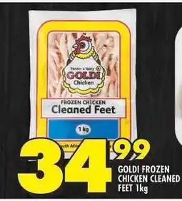 Shoprite GOLDI FROZEN CHICKEN CLEANED FEET 1kg offer