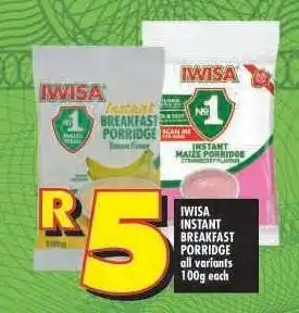 Shoprite IWISA Instant Breakfast Porridge offer