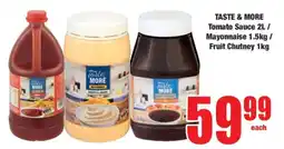 Boxer TASTE & MORE Tomato Sauce 2L / Mayonnaise 1.5kg / Fruit Chutney 1kg offer
