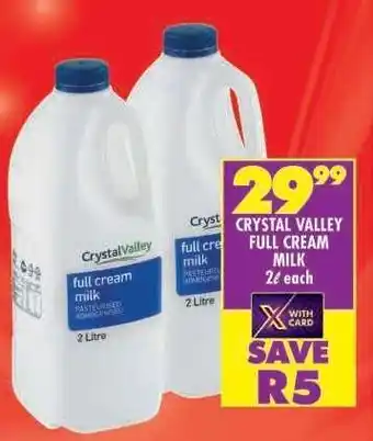 Shoprite Crystal Valley Full Cream Milk offer
