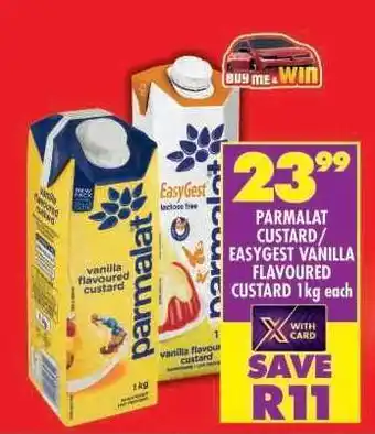 Shoprite PARMALAT CUSTARD / EASYGEST VANILLA FLAVOURED CUSTARD 1kg each offer