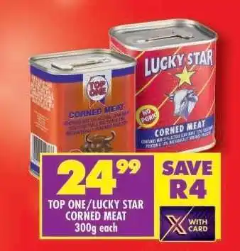 Shoprite TOP ONE / LUCKY STAR CORNED MEAT offer