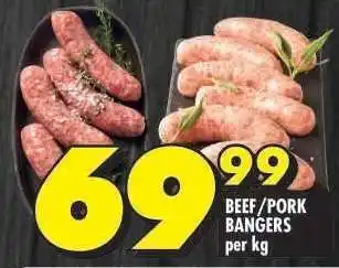 Shoprite BEEF/PORK BANGERS offer