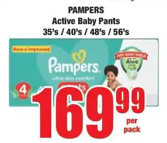 Boxer PAMPERS Active Baby Pants offer