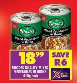 Shoprite RHODES QUALITY MIXED VEGETABLES IN BRINE offer