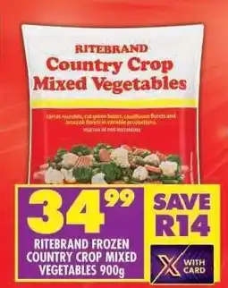Shoprite RITEBRAND FROZEN COUNTRY CROP MIXED VEGETABLES 900g offer