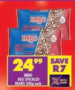 Shoprite IMBO RED SPECKLED BEANS 500g offer