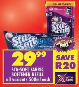 Shoprite STA-SOFT FABRIC SOFTENER REFILL offer