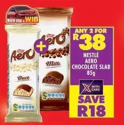 Shoprite NESTLÉ AERO CHOCOLATE SLAB 85g offer
