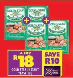 Shoprite GOLD STAR INSTANT YEAST 10g offer