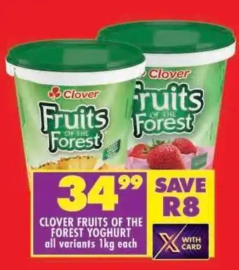 Shoprite Clover Fruits of the Forest Yoghurt offer