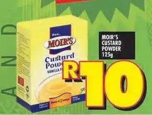 Shoprite MOIR'S CUSTARD POWDER 125g offer