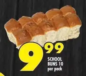 Shoprite SCHOOL BUNS 10 per pack offer