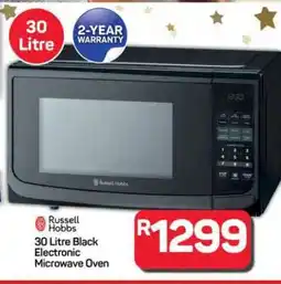 Pick n Pay Hypermarket Russell Hobbs 30 Litre Black Electronic Microwave Oven offer