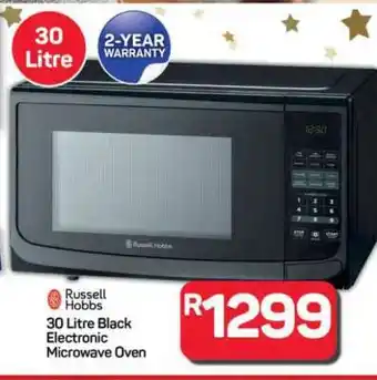 Pick n Pay Hypermarket Russell Hobbs 30 Litre Black Electronic Microwave Oven offer