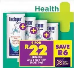 Shoprite Linctagon Cold & Flu Syrup Sachet 10ml offer