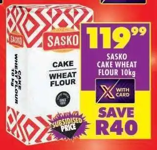 Shoprite Sasko Cake Wheat Flour 10kg offer