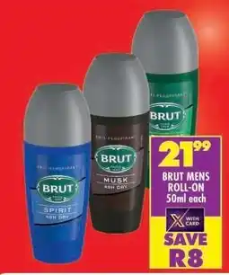 Shoprite BRUT MENS ROLL-ON 50ml each offer
