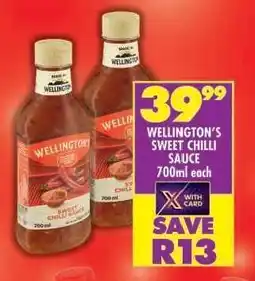 Shoprite Wellington's Sweet Chilli Sauce offer