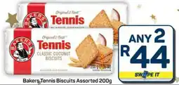 Pick n Pay Hypermarket Bakers Tennis Biscuits Assorted 200g offer