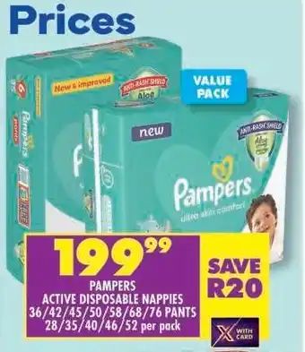 Pampers Active Disposable Nappies