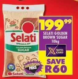 Shoprite SELATI GOLDEN BROWN SUGAR 10kg offer