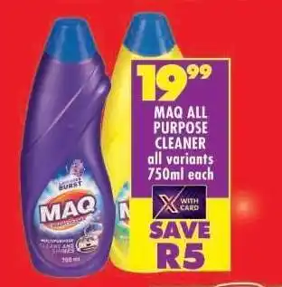 Shoprite MAQ ALL PURPOSE CLEANER offer