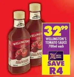 Shoprite Wellington's Tomato Sauce-700ml Each offer