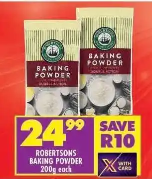 Shoprite ROBERTSONS BAKING POWDER 200g each offer