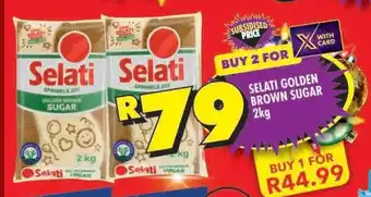 Shoprite Selati Golden Brown Sugar 2kg offer
