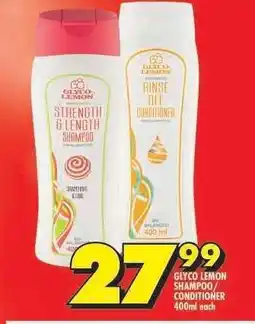 Shoprite GLYCO LEMON SHAMPOO/CONDITIONER 400ml each offer