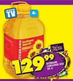 Shoprite Ritebrand sunflower seed oil offer