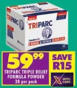Shoprite Triparc triple relief formula powder offer