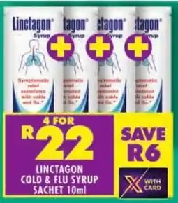 Shoprite Linctagon cold & flu syrup sachet offer