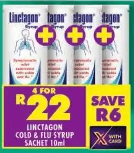 Shoprite Linctagon cold & flu syrup sachet offer