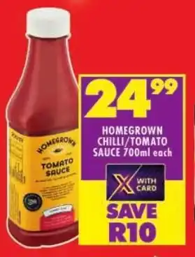 Shoprite Homegrown chilli/ tomato sauce offer