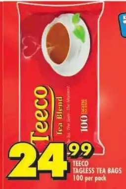 Shoprite Teeco tagless tea bags offer