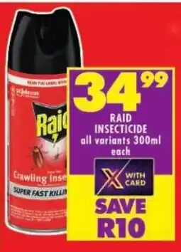 Shoprite Raid insecticide offer