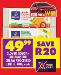 Shoprite Clover gouda/ cheddar full cream processed cheese offer