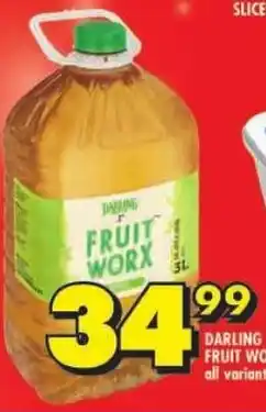 Shoprite Darling fruit worx juice offer