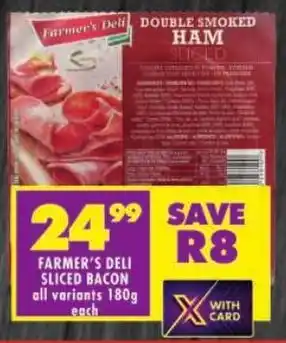 Shoprite Farmer's deli sliced bacon offer