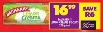 Shoprite Baumann's lemon creams biscuits offer