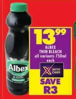 Shoprite Albex thin bleach offer