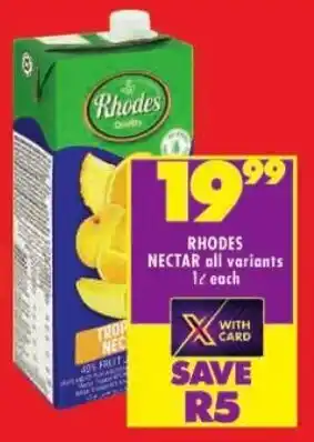 Shoprite Rhodes nectar offer
